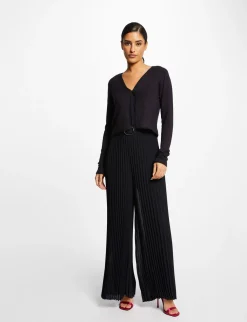 Gilets>Morgan Gilet Manches Longues A Col En V Femme | Marine