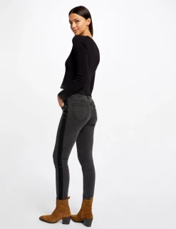 Gilets>Morgan Gilet Manches Longues Avec Dentelle Femme | Noir