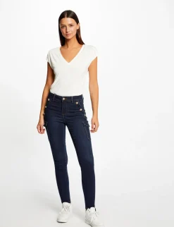 Pantalons>Morgan Jeans Cargo Skinny A Ponts Jean Brut Femme | Jean_Brut