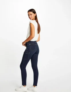 Pantalons>Morgan Jeans Cargo Skinny A Ponts Jean Brut Femme | Jean_Brut