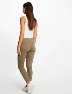 Pantalons>Morgan Jeans Cargo Skinny A Ponts Vert Kaki Femme | Vert_Kaki