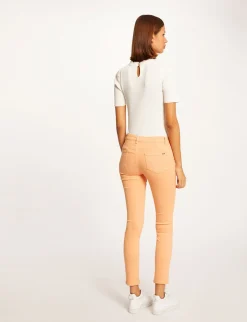 Jeans>Morgan Jeans Skinny Taille Basse Orange Clair Femme | Orange_Clair