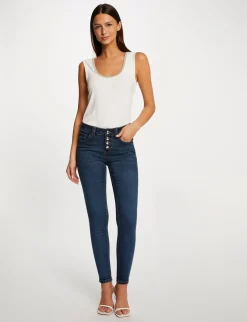 Jeans>Morgan Jeans Slim Avec Boutonnage Jean Stone Femme | Jean_Stone