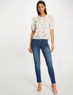 Pantalons>Morgan Jeans Slim Avec Clous Jean Stone Femme | Jean_Stone
