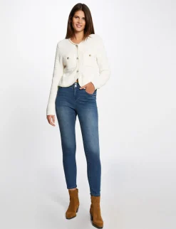 Jeans>Morgan Jeans Slim Avec Details Bijoux Jean Stone Femme | Jean_Stone