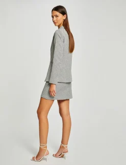 Ensembles Et Tailleurs>Morgan Jupe Droite Imprime Geometrique Femme | Ecru