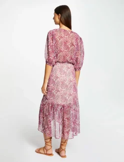 Jupes>Morgan Jupe Midi Droite Imprime Cachemire Femme | Multico
