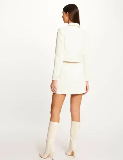 Jupes>Morgan Jupe Trapeze Taille Haute Femme | Ecru