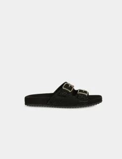 Chaussures>Morgan Mules A Strass Et Boucles Femme | Noir