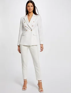 Ensembles Et Tailleurs>Morgan Pantalon Ajuste 7/8Eme A Pinces Femme | Ecru