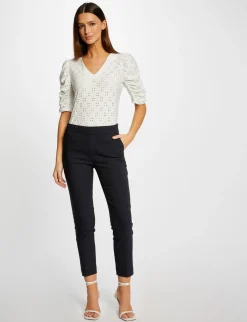 Pantalons>Morgan Pantalon Cigarette 7/8Eme Femme | Marine
