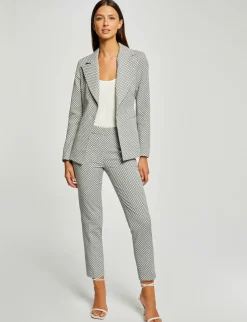 Ensembles Et Tailleurs>Morgan Pantalon Cigarette 7/8Eme Imprime Femme | Ecru