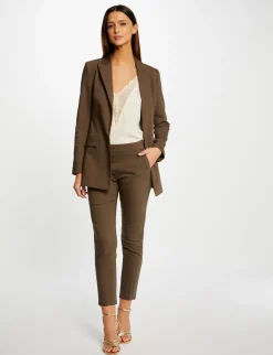 Pantalons>Morgan Pantalon Cigarette 7/8Eme Vert Kaki Femme | Vert_Kaki