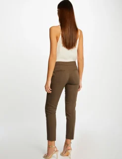 Pantalons>Morgan Pantalon Cigarette 7/8Eme Vert Kaki Femme | Vert_Kaki