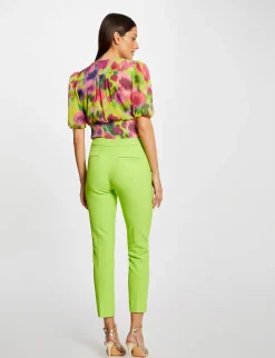 Ensembles Et Tailleurs>Morgan Pantalon City Ajuste 7/8Eme A Pinces Femme | Anis