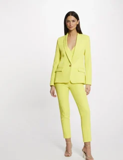 Ensembles Et Tailleurs>Morgan Pantalon City Ajuste 7/8Eme A Pinces Femme | Jaune