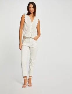 Pantalons>Morgan Pantalon Droit Femme | Blanc