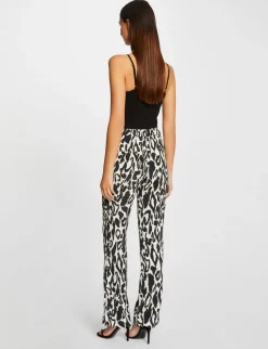 Pantalons>Morgan Pantalon Droit Imprime Animalier Femme | Multico