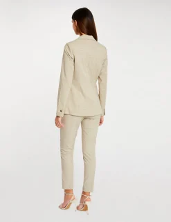 Pantalons>Morgan Pantalon 7/8Eme Coupe Cigarette Femme | Beige