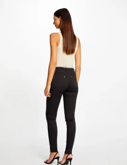 Pantalons>Morgan Pantalon Skinny A Details Chaines Femme | Noir