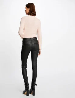 Pantalons>Morgan Pantalon Skinny Enduit Femme | Noir