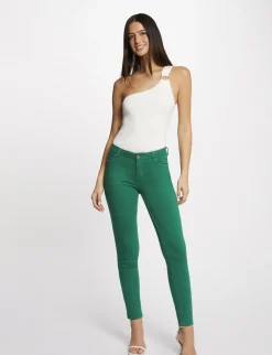 Pantalons>Morgan Pantalon Skinny Taille Basse Femme | Vert