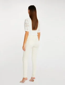 Pantalons>Morgan Pantalon Slim Effet Stretch Femme | Ivoire