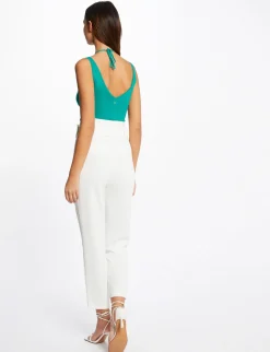 Tops Et T-Shirts>Morgan Pull Debardeur Avec Dos Nu Vert Moyen Femme | Vert_Moyen
