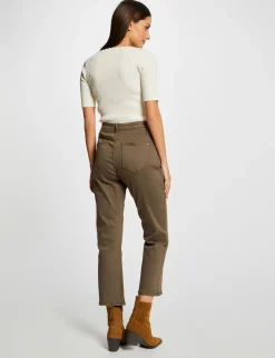 Pulls>Morgan Pull Manches Courtes Avec Boutons Femme | Ivoire