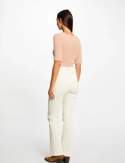 Pulls>Morgan Pull Manches Courtes Cotele Vieux Rose Femme | Vieux_Rose