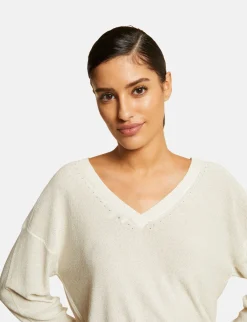 Pulls>Morgan Pull Manches Longues A Col Rond Femme | Ivoire