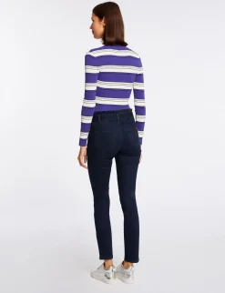 Pulls>Morgan Pull Manches Longues A Rayures Femme | Violet