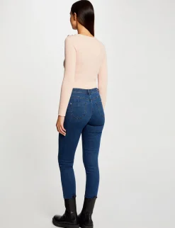 Pulls>Morgan Pull Manches Longues Avec Boutons Femme | Rose