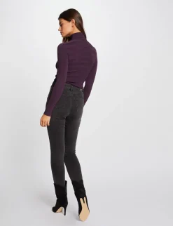 Pulls>Morgan Pull Manches Longues Col Roule Femme | Framboise