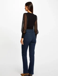 Pulls>Morgan Pull Manches Longues En Dentelle Femme | Noir