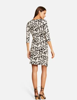 Robes>Morgan Robe Ajustee Drapee Imprimee Femme | Ecru