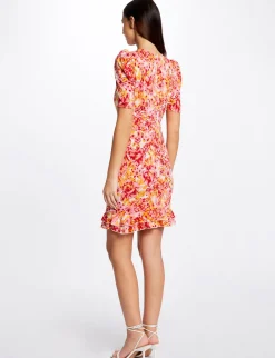 Robes>Morgan Robe Ajustee Froncee Imprime Floral Femme | Multico