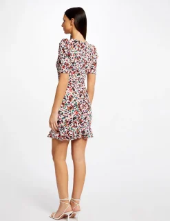 Robes>Morgan Robe Ajustee Froncee Imprime Floral Femme | Multico
