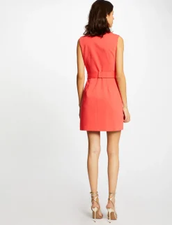Robes>Morgan Robe Droite Sans Manches Ceinturee Femme | Rouge