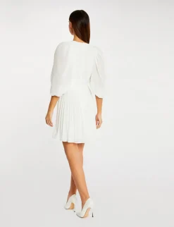 Robes>Morgan Robe Evasee Avec Manches Bouffantes Femme | Ecru