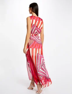 Robes>Morgan Robe Longue Cintree Imprime Geometrique Femme | Multico