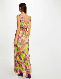 Robes>Morgan Robe Longue Cintree Imprime Abstrait Femme | Multico