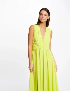 Robes>Morgan Robe Longue Evasee Fendue Femme | Anis