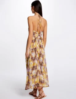 Robes>Morgan Robe Longue Evasee Imprime Abstrait Femme | Multico