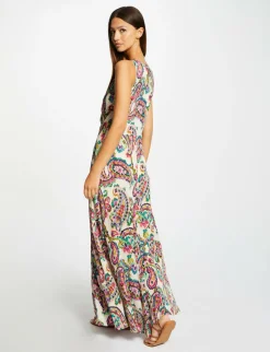 Robes>Morgan Robe Longue Evasee Imprime Abstrait Femme | Multico