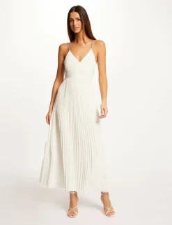 Robes>Morgan Robe Longue Evasee Plissee A Dos Nu Femme | Ecru