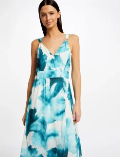 Robes>Morgan Robe Longue Portefeuille Imprimee Femme | Multico