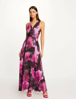 Robes>Morgan Robe Longue Trapeze Imprime Abstrait Femme | Multico