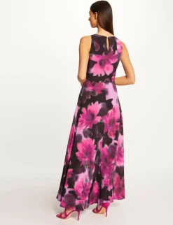 Robes>Morgan Robe Longue Trapeze Imprime Abstrait Femme | Multico