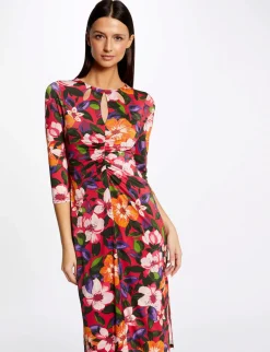 Robes>Morgan Robe Midi Ajustee Froncee Imprime Floral Femme | Multico